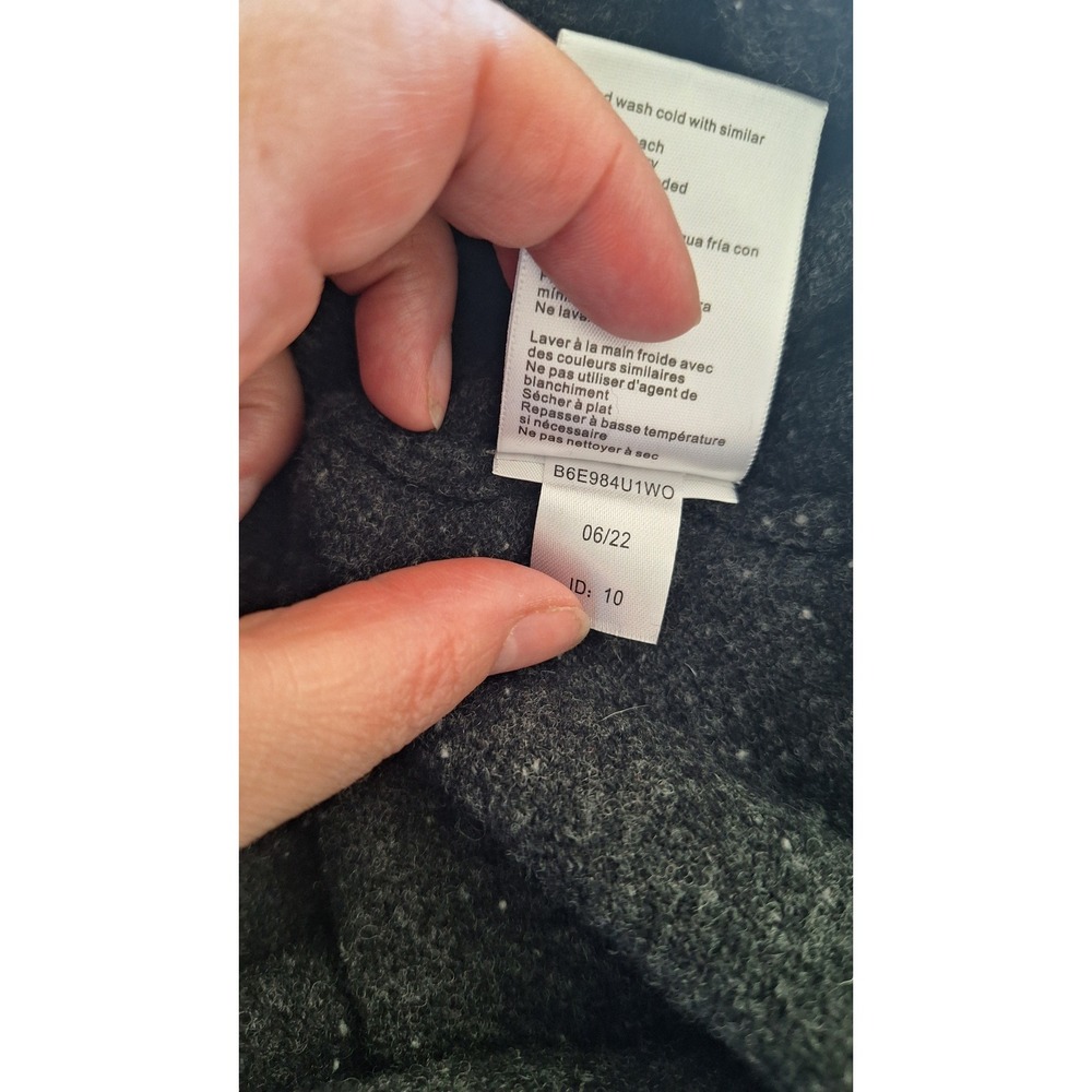 Psycho Bunny Mens XL Charcoal Grey 100% Merino Wool Skull Logo Sweater - Picture 5 of 7